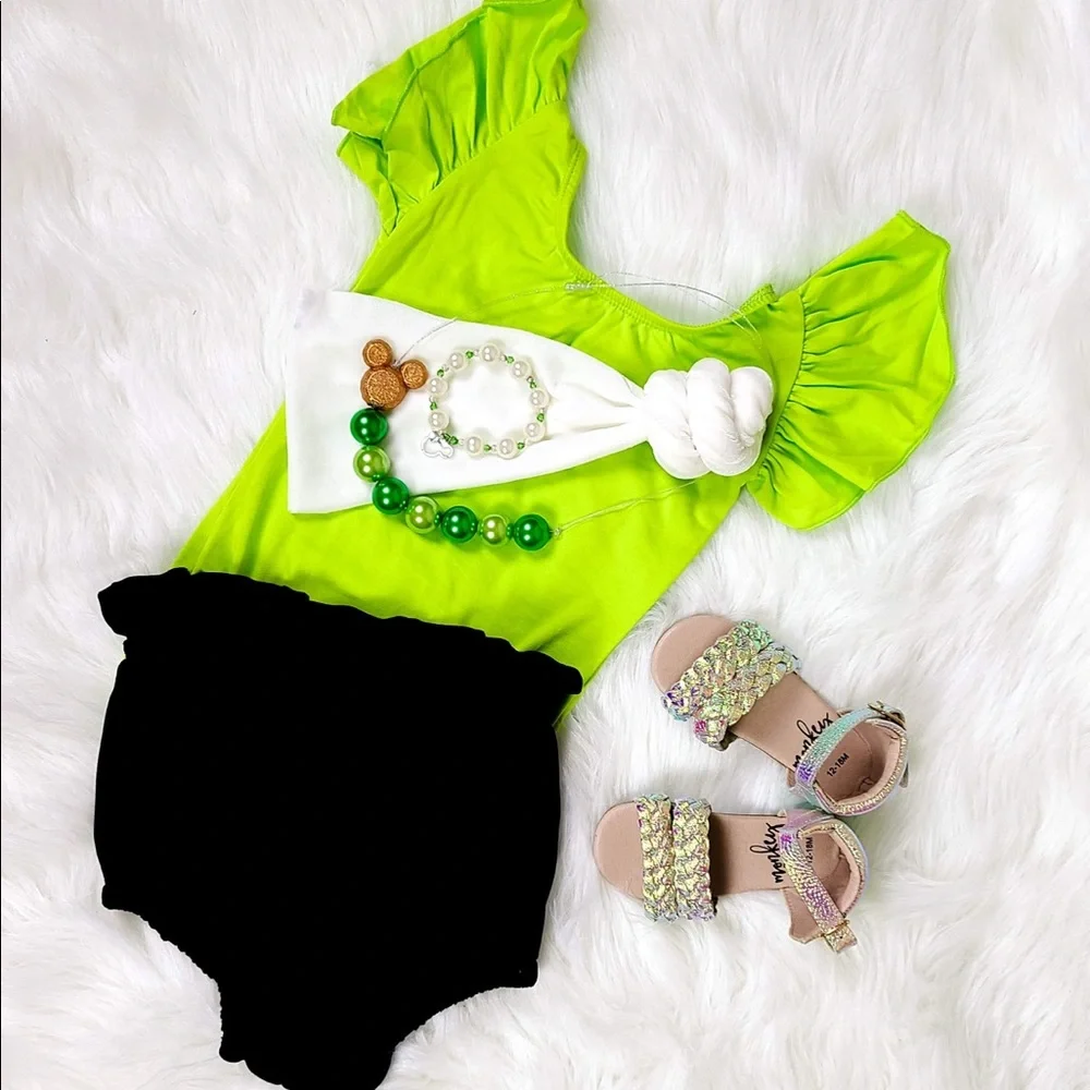 Handmade Going Green Minnie Inspired Adjustable Necklace
